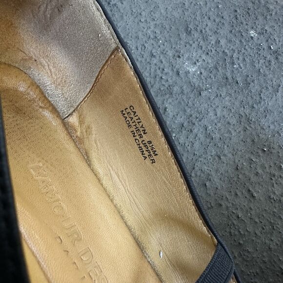 L’amour Des Pieds “Caiden” Hidden Wedge Ballet Flat- Black Leather- Women’s 8.5 - Picture 4 of 8